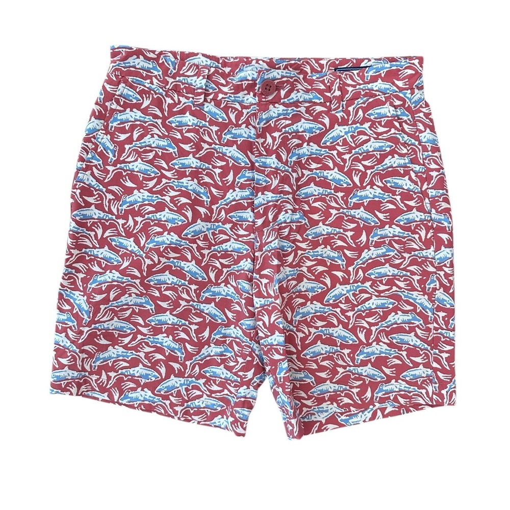 Vineyard Vines Shark Batik Performance Breaker Shorts Size 30 NWOT